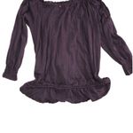 William Rast  Purple Off Shoulder Blouse Boho Shirt Photo 6