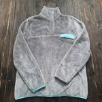 JACHS Cabin Fuzzy Fleece Snap Pullover Jacket Womens Size Small Blue Photo 1