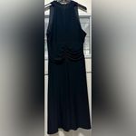 Jessica Howard  Formal Dress Tank V-Neck Black Midi High Back (624) Photo 2