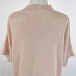 French Connection Ruffle Hem Short Sleeve Sweater Jumper Blush Pink Size Small Photo 12