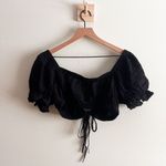Princess Polly  Puff Sleeve Tie Front Crop Top Size 8 Photo 5