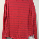 Zella  Top Womens Small Hot Pink Striped Athletic Athleisure Travel Basic Casual Photo 0