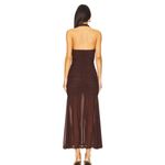 Bardot x REVOLVE Sephera Halter Mesh Midi Dress in Chocolate Photo 2