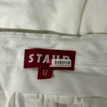 RTR sz 12 Staud solid white Luisa pocketed pants high rise trouser career Photo 9