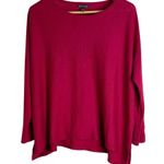 Eileen Fisher Сherry Red Drop 3/4 Sleeve Boat Neck Sweater Merino Wool Alpaca S Photo 0