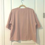 Topshop ASOS Oversized Drop Shoulder Boxy Short Sleeve Crew Neck Tee Shirt Pink Photo 2