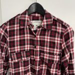 ZARA WOMAN Premium Denim Plaid Shirt Dress XS Black Red White Flannel Photo 2