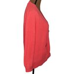J.Crew chunky V-neck cotton cashmere blend cardigan sweater in poppy size XXS Photo 3