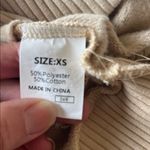 Comfy Tan Pullover Snap up Turtleneck Sweatshirt New Size XS Photo 9