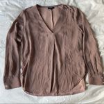 Premise  Deep V Slinky Long Sleeve Blouse Photo 0