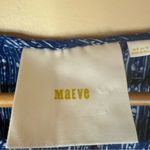 Maeve Anthropologie  Boho Blue Island Orchid Split Neck‎ Blouse Size US 6 Photo 2