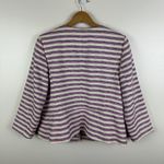 Talbots  Striped Tweed‎ Blazer Jacket Size 16P Preppy 3/4 Sleeve Career Colorful Photo 6