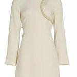 Jonathan Simkhai NEW NWT Katherine Diamante Embroidery Cutout Mini Dress Nougat Photo 4
