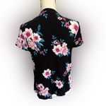 Pink Rose  -‎ Floral Tie Front Blouse Photo 3