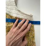 Universal Threads Universal Thread‎ Crochet Floral Blouse M Yellow Button Front Boho Cottage Photo 5