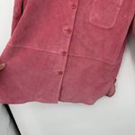 Willi Smith Vintage Pink Suede Leather Button Front Jacket Size 12 Photo 3