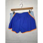Nike  Dri-Fit Womens Running Shorts Size Large Blue Orange Photo 2