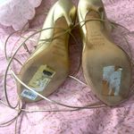 Malone Souliers  Gold Lace-Up Heels Photo 5