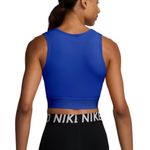 Nike  PRO | Women's Dri-FIT Royal Blue Crop Athletic Tank Top Photo 1