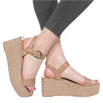 Nine West  Nillo 3 Taupe Espadrille‎ Wedge Platform Sandals Women's Size 9.5 New Photo 0