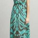 Banana Republic ✨Silk Printed Ruffled Hem Maxi Long Dress ✨ Photo 0