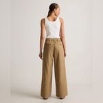 Quince NWT  Women’s Drapey Twill Pleated Trouser Boxwood Brown Sz 0 Photo 5