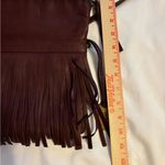 Frye  Brown Leather Fringe Crossbody Bag Boho Western Festival Purse Photo 3