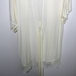 Eberjay Eberjey Rosalia Tencel Modal Ivory Robe Lace Tie Womens Small Photo 12