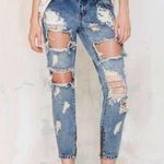 One Teaspoon Trashed Distressed Freebird Zipper Ankle Jeans Photo 7