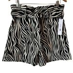joe's jeans  Calypso Zebra Print High Waist Paper Bag Shorts Photo 0