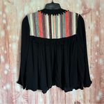 Rahi Cali Nomad Black Fringe Tassel Tie Front Blouse Photo 10