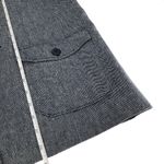 Dialogue  Medium Gray Button-Front Jacket blazer Pockets linen blend Herringbone Photo 3