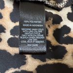 EXPRESS Shirt Womens XS Brown Black Cheetah Print Portofino Office Professional Photo 6