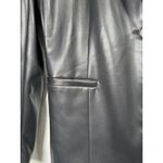 Sofia Vergara Jeans Women’s Soft Faux Leather Single Breasted Blazer Black Sz M Size M Photo 2
