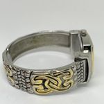 Geneva women’s silver gold tone quartz analog watch 25mm case cuff bracelet Photo 4