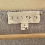 Wild Skye | Light Blue Long Sleeve Pointelle Cropped Top | Large Photo 4