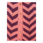 Vintage Pink Purple Chevron Crochet Fringe Cape Poncho Cardigan One Size Size undefined Photo 2