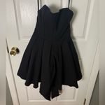 House Of CB  Emmanuela Black Strapless Detachable Bow Mini Dress M Photo 2