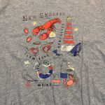 J Crew Women 2XL Collector Tee Gray New England Short Sleeve‎ Collage Hoodie Size XXL Photo 0