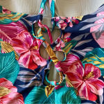 Kona Sol  Tropical One Piece Corset Back Swimsuit size XL Photo 3