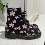 Dr. Martens Doc Martens Page Meadow Canvas Boots Black Pink Floral Flower Women's Size US 5 Photo 5