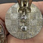 J Brand Vintage Pink Moonglow Thermostat Basket Weave Clip-on 1" Earrings Photo 10