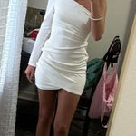 Xtraordinary Size XS White Shimmering One Shoulder Dress Photo 0