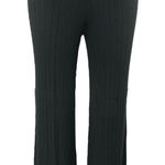 Princess Polly Black Ribbed Knit High Waisted Straight Trouser Pants Size S/M Photo 0