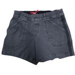 Spanx  Stretch Twill Shorts Washed Black Size Large Flat Front Inseam 5" Preppy Photo 2