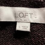 Loft Stunning Rich Dark Plum Bejeweled Crewneck Sweater EUC Small Photo 7