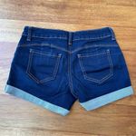Wax Jean  Dark Blue Jean Shorts with Cuffed Hems Photo 1