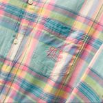 Lauren Ralph Lauren Notch Collar Plaid Sleep Shirt sz small Pink Photo 3