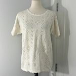 New Vintage Colleen's Collectables Medium Cream White Crochet Sweater Top Photo 1