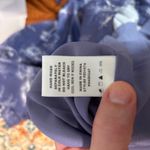 Fate Women's‎ Small Blue Safari Print Long Sleeve Shirt silky Dress with Belt Photo 9